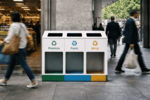 Ponto de entrega voluntária vazio em local de alto fluxo — problema sistêmico de logística reversa